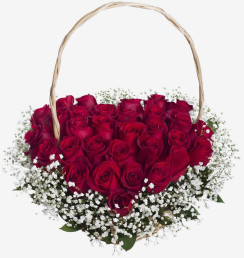 Heart of Roses Basket